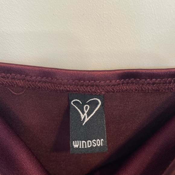 Windsor Spaghetti Strap Maroon Dress - Picture 5 of 5